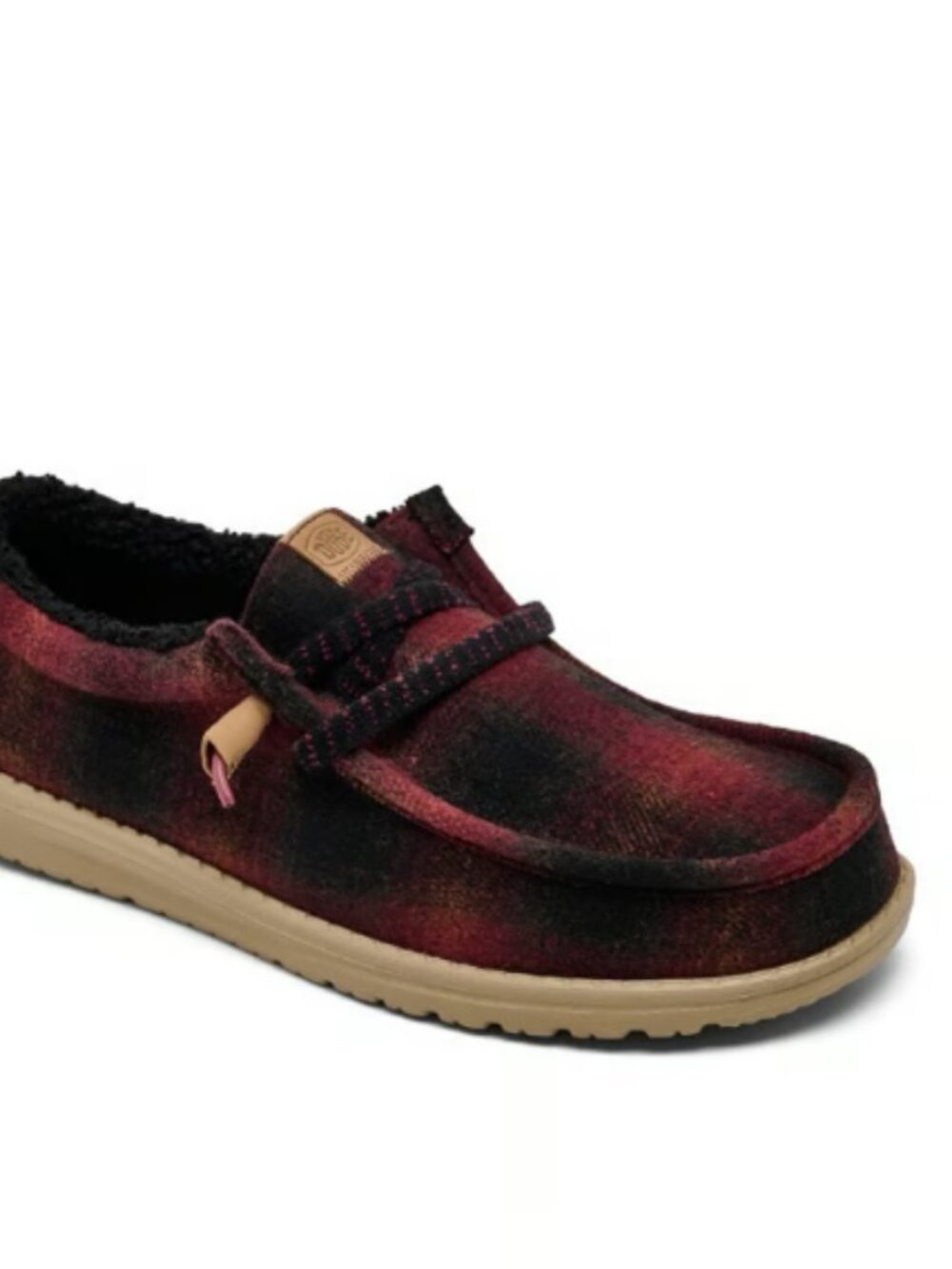 Hey Dude Wally Cozy Plaid Slip‑On Moccasins NWT Men’s 8.5 - B194